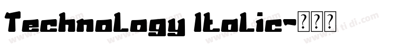 Technology Italic字体转换